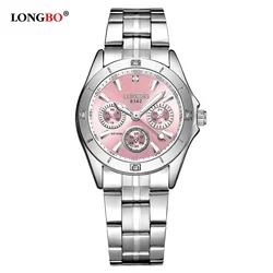 2018 New LONGBO Fashion Brand Women Watches Decorative Dial Casual Stainless Steel Band Women Quartz Watches Leisure Lady Watch