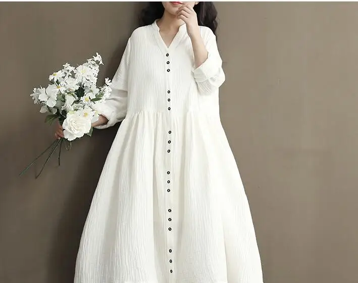 Summer and autumn aternity dress Linen pregnant women chiffon dress in long section pregnant women loose jacket pregnant women