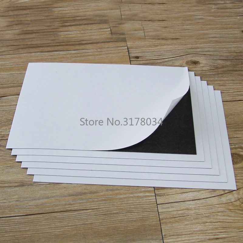 A4 5Sheets Flexible self adhesive soft rubber Magnetic Sheet board 0.5mm For DIY Art Photo Spellbinder Dies/Craft 297x210x0.3mm