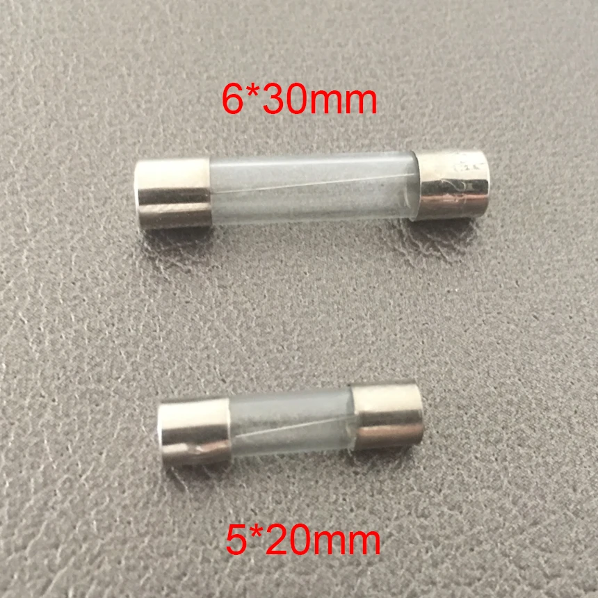 0.1A 0.2A 0.5A 1A 1.5A 2A 3A 3.15A 4A Amp 5*20mm 5x20mm 6*30mm 6x30mm 250V Insurance Quick Fast Acting Blow Type Glass Tube Fuse