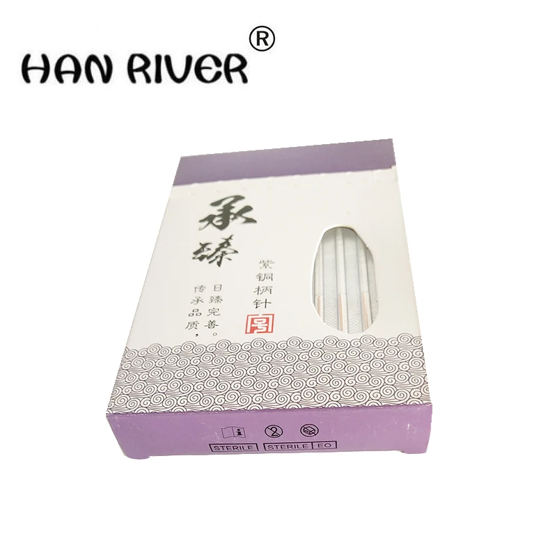 

HANRIVER 100 pieces of acupuncture needle therapy disposable sterile silver acupuncture needle insertion