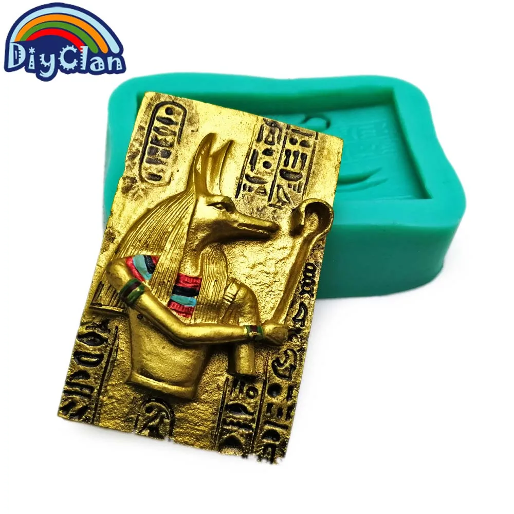 Egyptian pharaoh Cleopatra Anubis silicone Molds for baking Ancient Egypt fondant chocolate cake decoration mould resin form