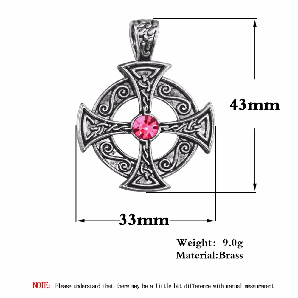 Kinitial 5pcs Antique Solar Cross Knot Religious Christian Irish Druid Charm Pendant For Women Necklace Pendants Jewelry