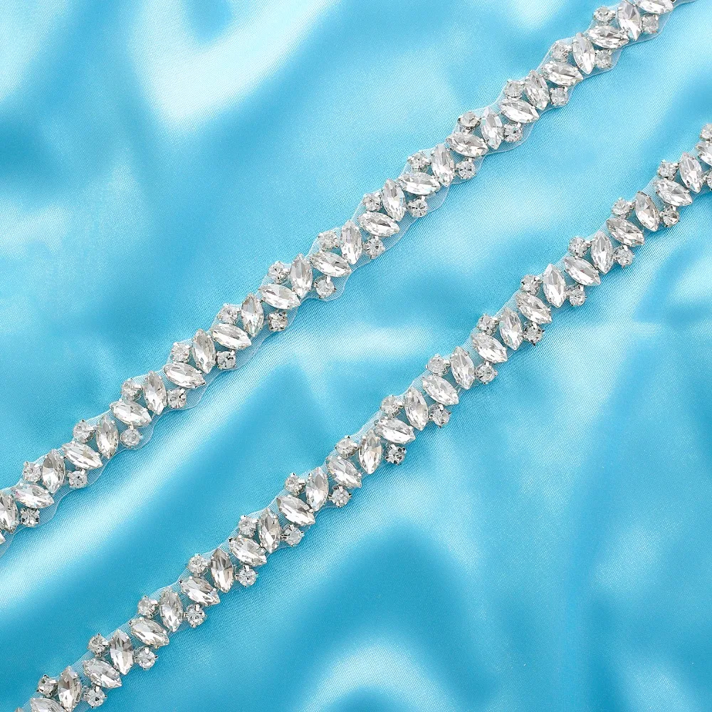 SESTHFAR Beaded Rhinestones Wedding Belt crystal belt Pearls Bridal Belt for Dress In Stock Wedding Accessories