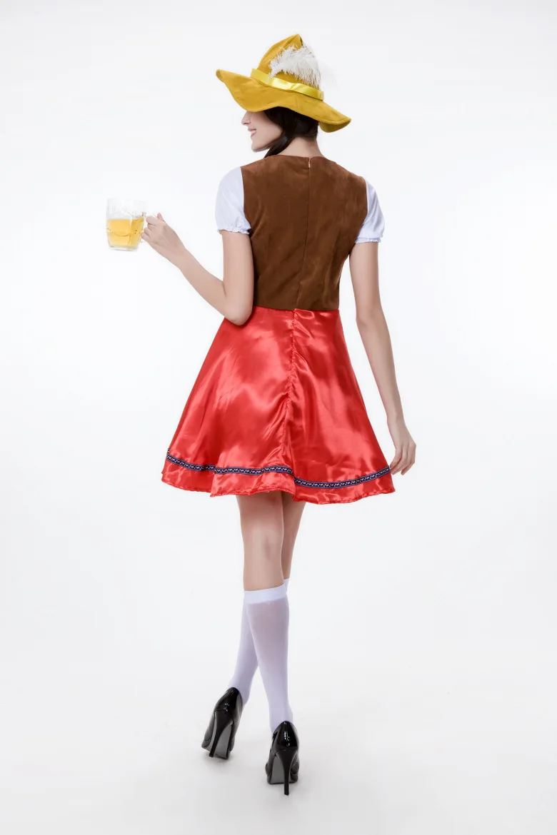 German Women Beer Costume Red Disfraces Carnaval Halloween Costumes for Women