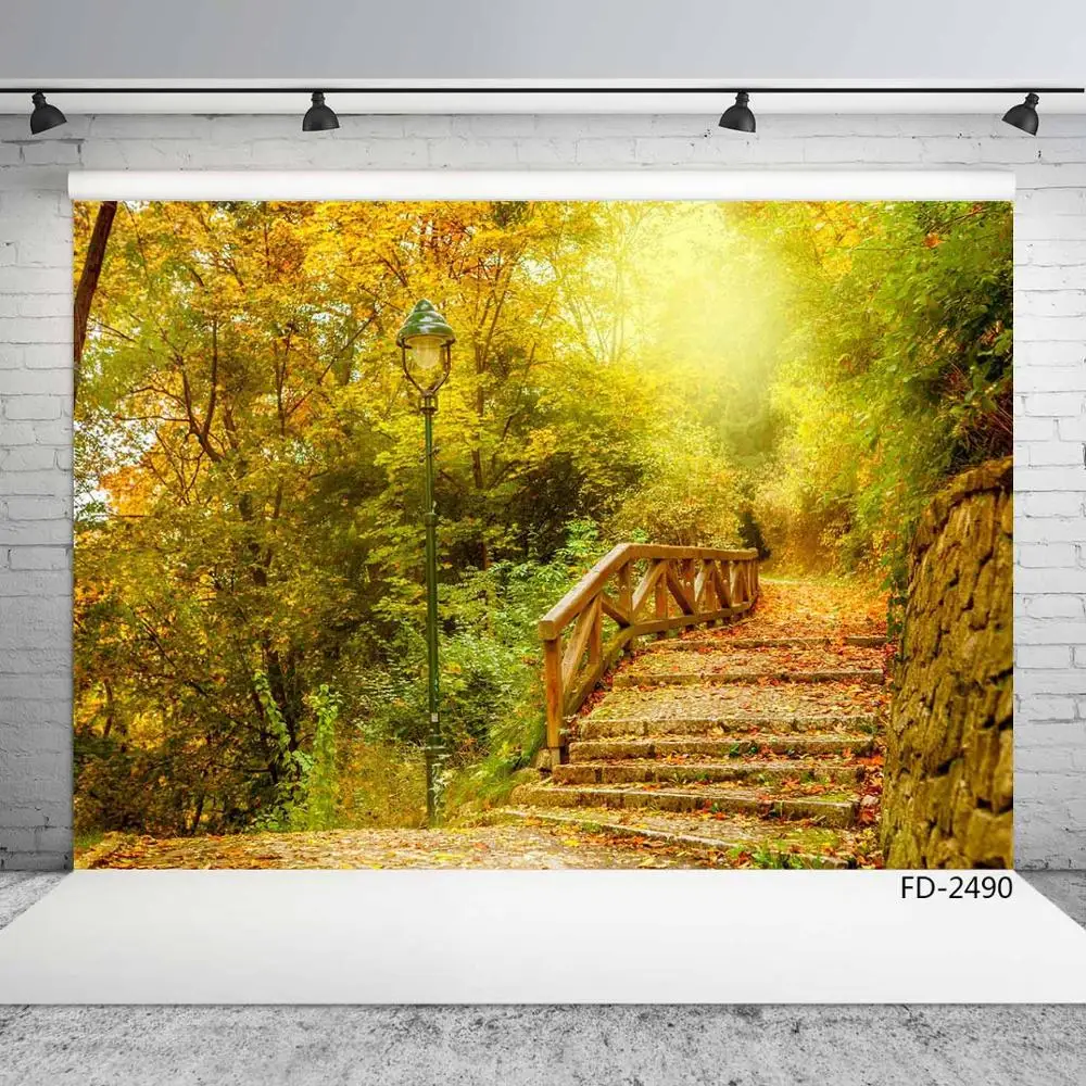 Gelb Bäume Pathlet Vinyl Fotografische Hintergründe Kulissen Photo für Hochzeit Baby Kinder Foto Studio Photophone