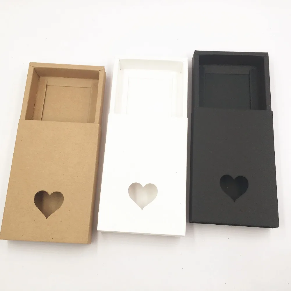 20pcs/lot new  Brown Kraft Paper Boxes Drawer Box Phone Gift Craft Soap Box Jewelry Storage box