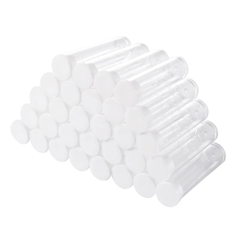 Imagem -03 - Clear Tube Plastic Bead Containers com Tampa para Pequena Parte Achados Jóias Nail Art Sequins Storage Organizer Bottle Jar 200 Pcs