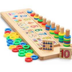 Montessori Materials Wooden Teaching Math Toys Count Number Wood Board Preschool Learning Educational Toy For Children Kids