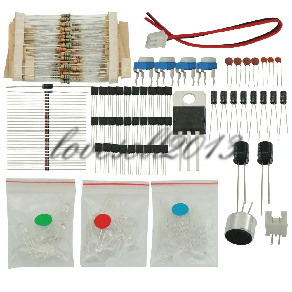 DIY Kits RGB Voice Control Indicator Level 3 Sections 10 Point LED Module Red Blue Green Electronic Production Kit Board