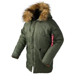 N3B-abrigo largo de bombardero táctico para hombre, parka gruesa militar con capucha de piel, cálida, estilo coreano del ejército, invierno, 2023