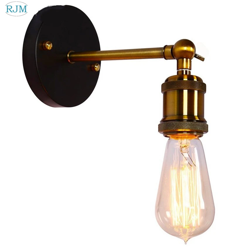 Lámpara De Pared De hierro Industrial, candelabro De Pared Vintage, rústico, Retro, para Loft, Edison, dormitorio, para casa