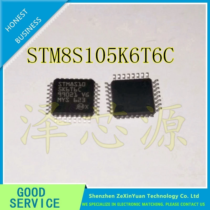 

10PCS/LOT STM8S105K6T6C STM8S105 LQFP32 8 bit microcontroller NEW