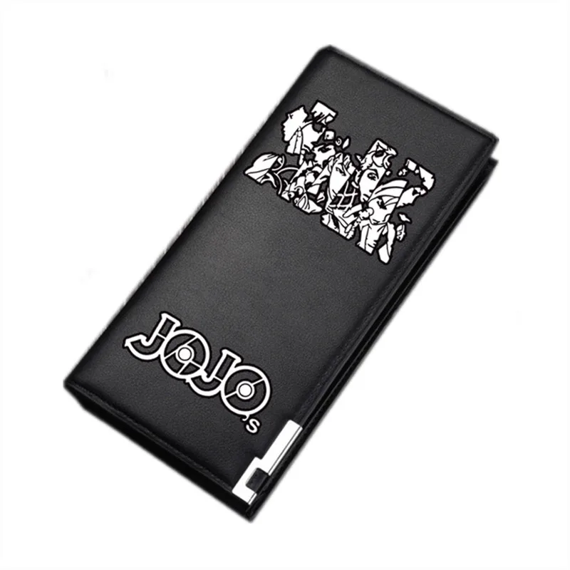 JoJo\'s Bizarre Adventure Anime Short Wallets Cartoon ID Card Holder Pu Leather Kujo Jotaro Men Money Bag Boys Boys Change Purses