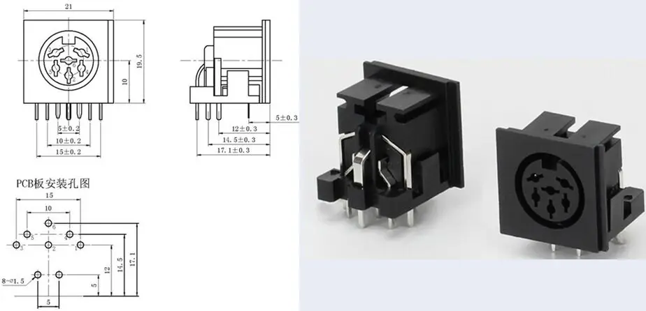 S terminal DS-6-03A S-video Video socket DS DC female socket 6PIN New and original