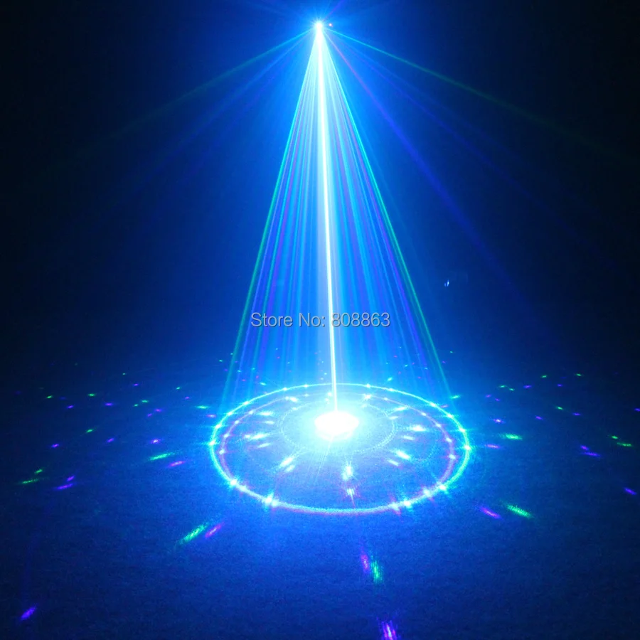 ESHINY MINI Remote Blue Green Laser 24 Big Patterns Projector DJ Dance Disco Bar Party Xmas Stage Lighting Effect Light T177N8