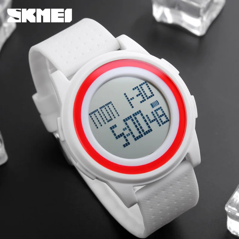 SKMEI Men Women LED Digital Wristwatches Relogio Masculino Feminino Waterproof Sport ultra thin Fashion Simple Dial Mens Watches