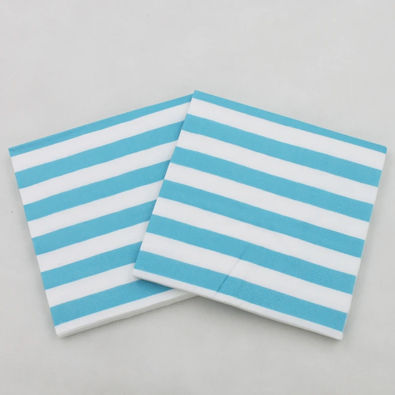 [RainLoong]  Wave Chevron Paper Napkin For Children Tissue Printed Napkins Supply 25cm*25cm (20pcs/pack)