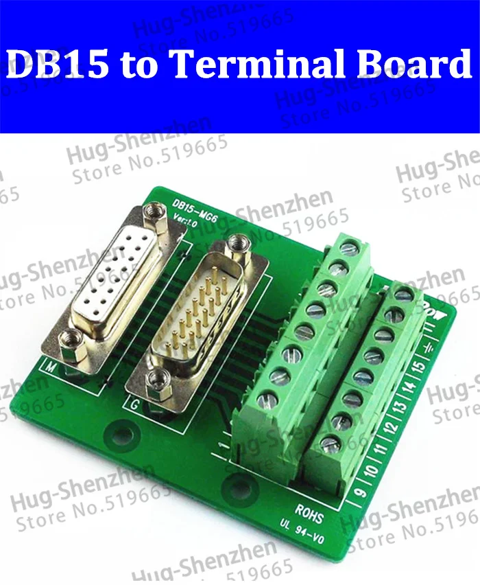 

Free Shipping DB15 DB15-MG6 Male / Female Header Breakout Board Terminal Block