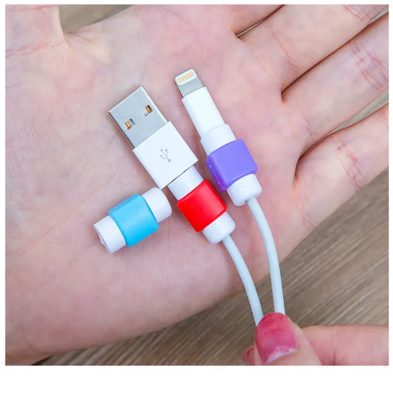 新しいケーブルプロテクター,データライン,色,コード保護ケース,長さのケーブルワインダーカバー,iPhone用USB充電ケーブル