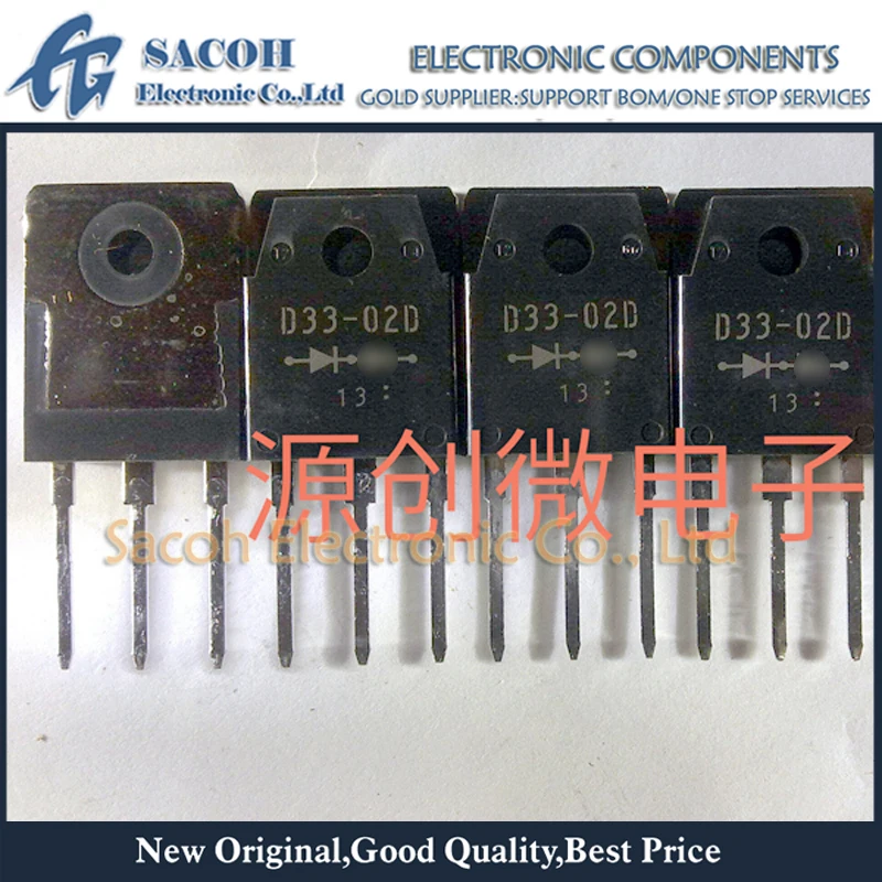 

Refurbished Original 10Pcs/Lot ESAD33-02D D33-02D D33-02N D33-02C D33-02CS TO-3P 15A 200V Fast Recovery Diode