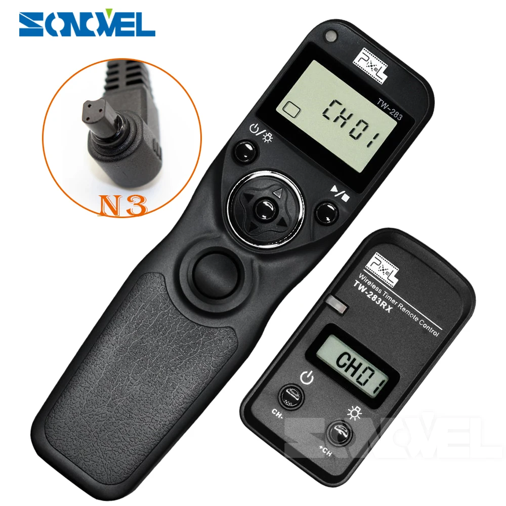 Pixel TW-283 N3 Wireless Timer Remote Control For Canon 7D 5D Mark ii 1D 6D 7D2 5D3 50D 40D 30D 10D 1D-x Camera Shutter Release