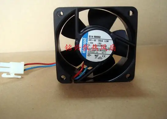 Original 614NHHU 6025 24V 3,0 W 60*60*25MM 2 draht hohe geschwindigkeit instrument und meter fan