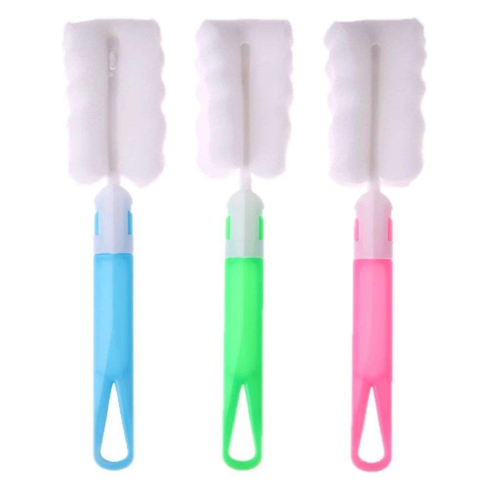 แปรงฟองน้ำ Long Handle Easy แปรงฟองน้ำทำความสะอาดแปรงทำความสะอาดขวดแก้วคัพ Scrubber ซักผ้าทำความสะอาดห้องครัวเครื่องมือ