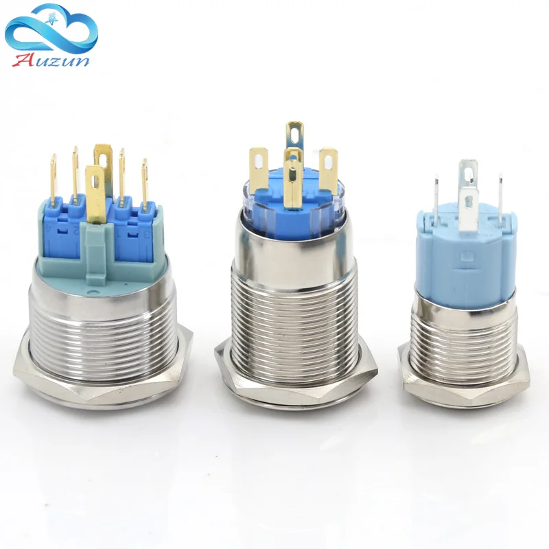 16/19/22MM Metal Push Button Switch Self-Reset Multiple Graphics Can Be Customized Total Switch 12/24/110/220v Usb Wifi