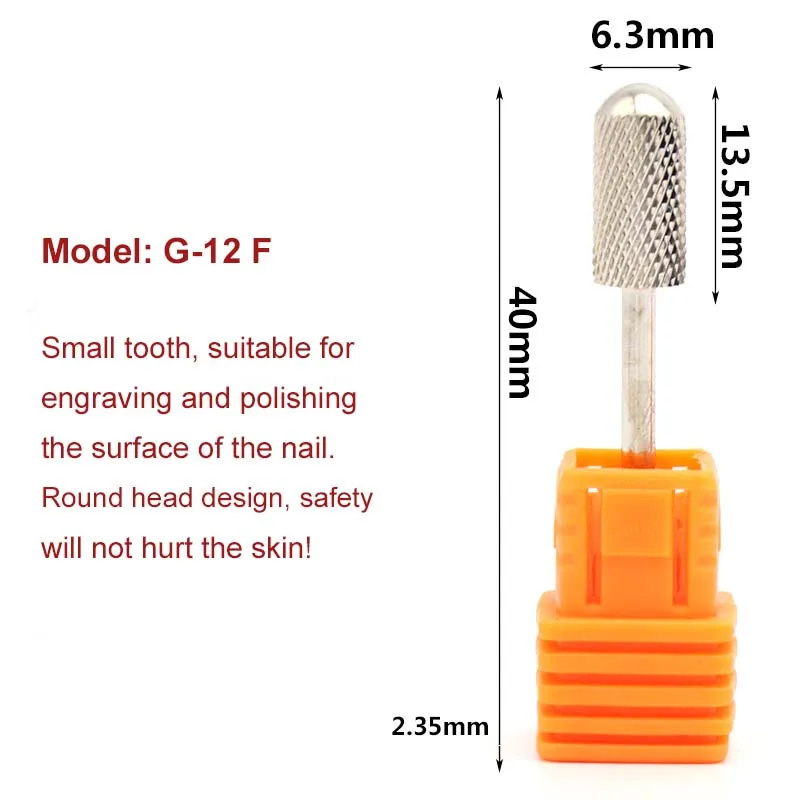 1pcs Milling Cutter Nail Art Drill Bit Tungsten Steel Alloy Grinding Head Grinding Machine Dedicated Sander Polishing Tools