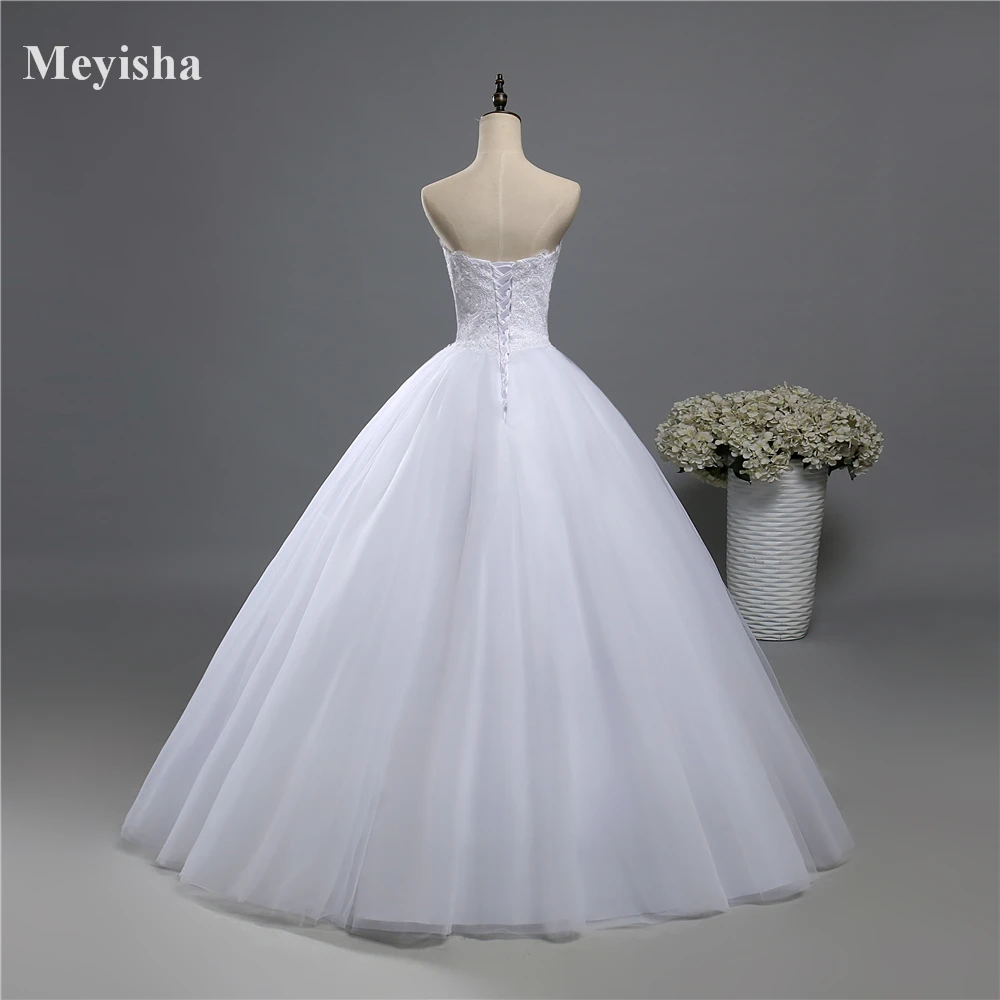 ZJ9022-corsé de encaje con cuentas sin tirantes, vestidos de novia blancos con escote Corazón, talla grande Maxi, Formal, 2023