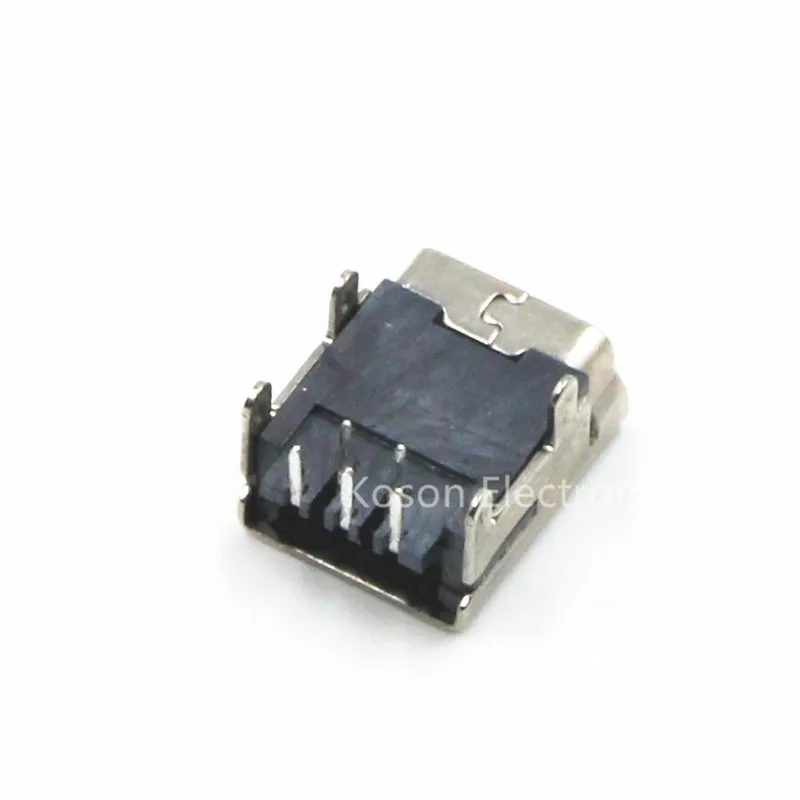 10pcs Micro USB Connector Mini USB 90 Degree Bend Pin Female (mini-USB) USB socket 5PF