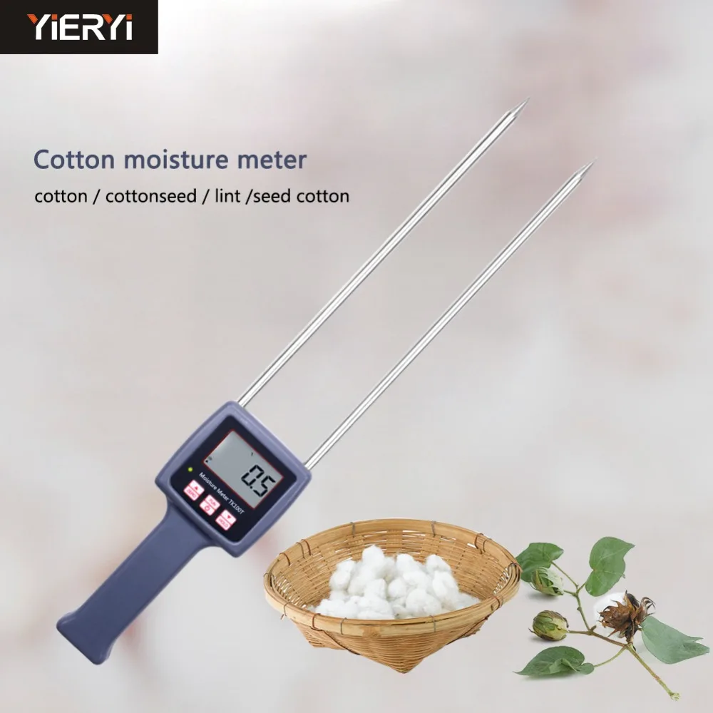 Yieryi Professional 7-40% TK100C Digital Cotton Seed-cotton Moisture Meter Digital Tester Hygrometer Humidity Tool