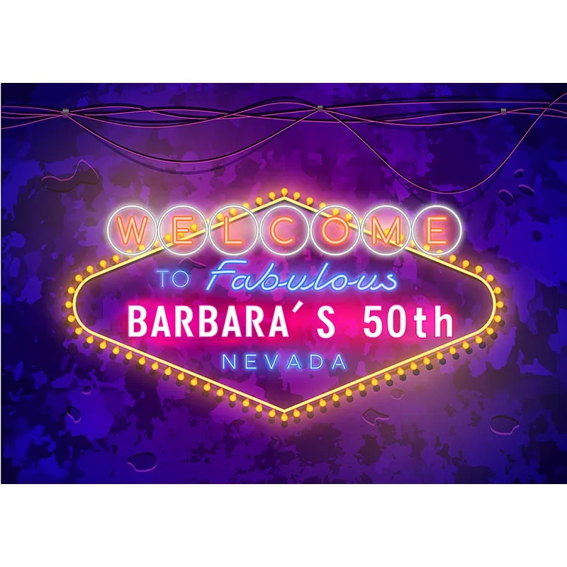  NEVADA Night City Photography Backdrops Barbara's 50th Birthday Party Photo Booth Background Studio Theme Parties 982