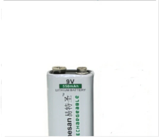 6 قطعة ETINESAN 550mAh 9v ليثيوم أيون قابلة للشحن البطارية اورن ، مروحة ، سماعة ، الهاتف ، ميكروفون ، لوحة المفاتيح اللاسلكية والماوس ، لعبة