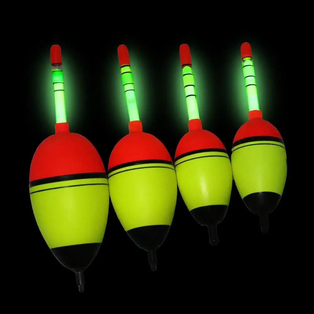 THKFISH 5pcs EVA Luminous Fishing Night Floats 5g 15g 30g 40g Floatage Foam Plastic Fishing Bobber Buoys Sea Rock Fishing Float