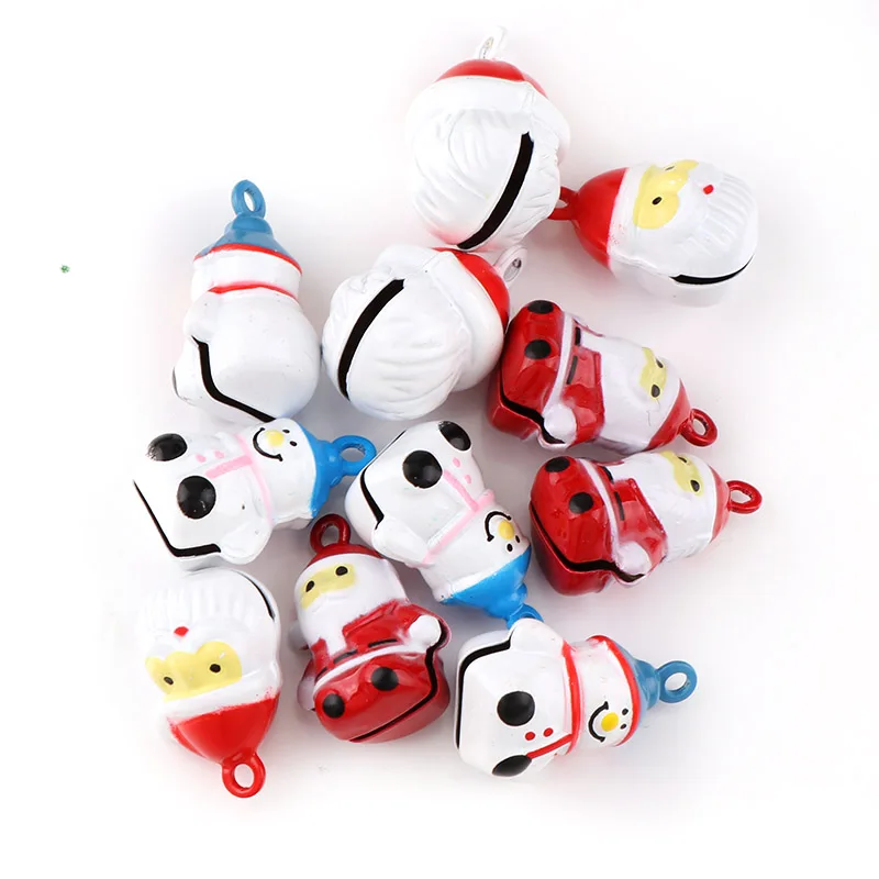 Mix 2PC Santa Claus Jingle Bells Loose Beads Festival PartyDecoration/Christmas TreeDecorations/Pet Bell/DIY Crafts Accessories