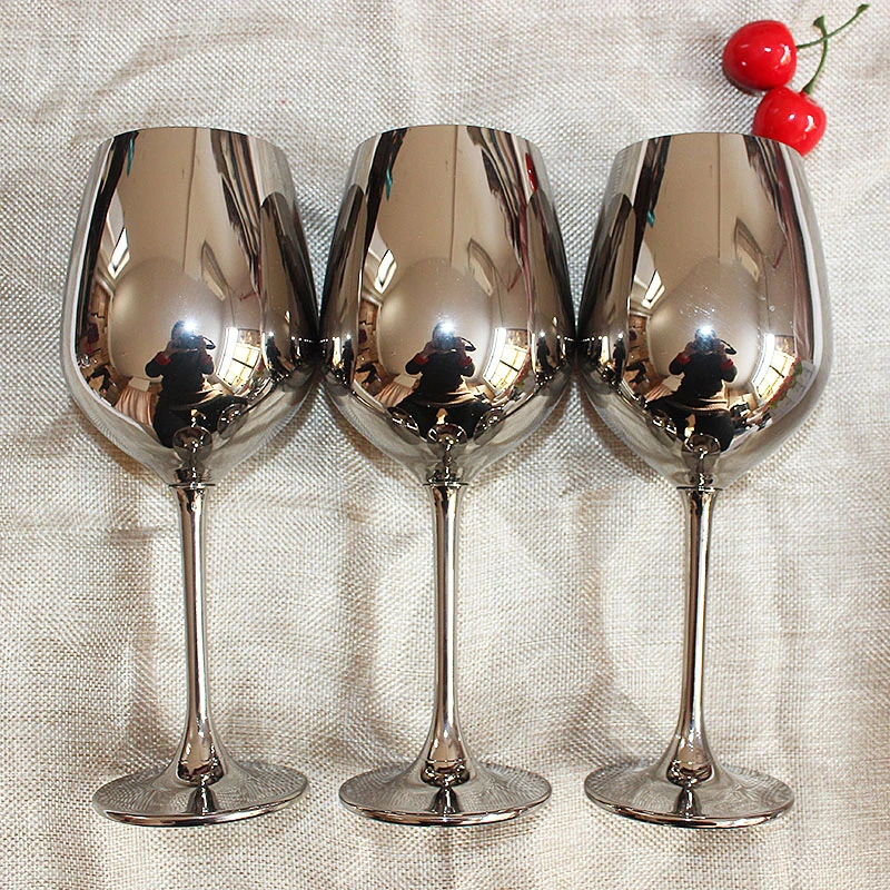 

Europe Lead-free crystal glass cup Electroplating wine glasses Champagne Cup Goblet Barware Party Supplies cocktail cup