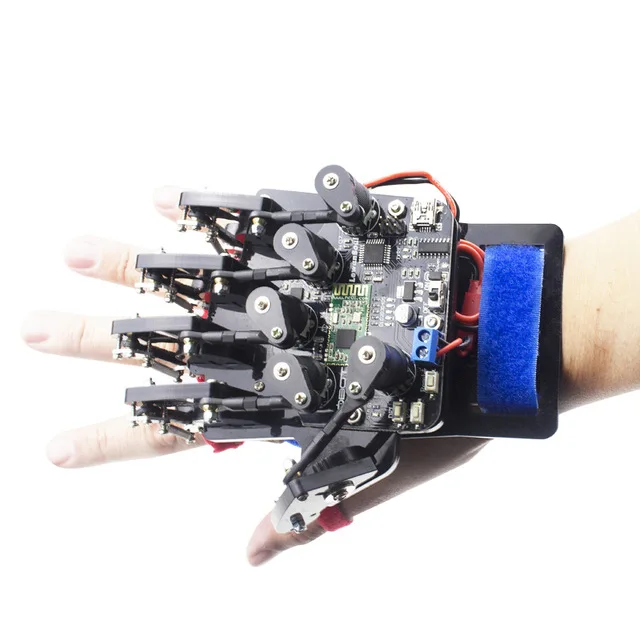 Wearable Mechanical Glove Wireless Somatosensory Controller Control Exoskeleton DIY RC Robot Hand Palm Finger Remote Control