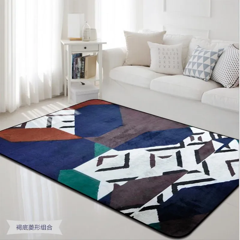 Geometry Shape Carpets For Living room Rug bedroom Bay window Home blanket Bedside Antiskid  Mat Rugs Modern Room Decor Carpet