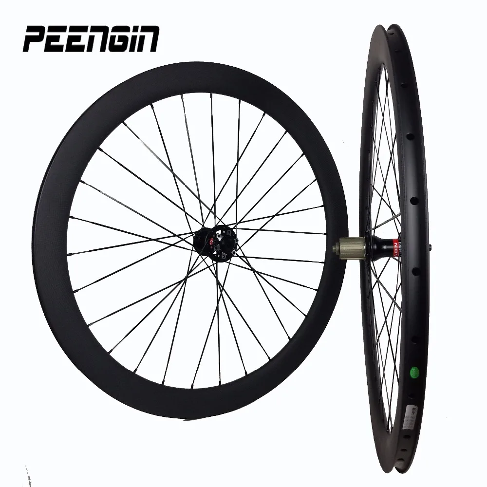 50mm Carbon Clincher 700C Disc Wheelset Bicycle Wheels OEM 23/25mm Wide Rodas De Carbono Cyclocross XD Body Novatec QR/Thru Axle