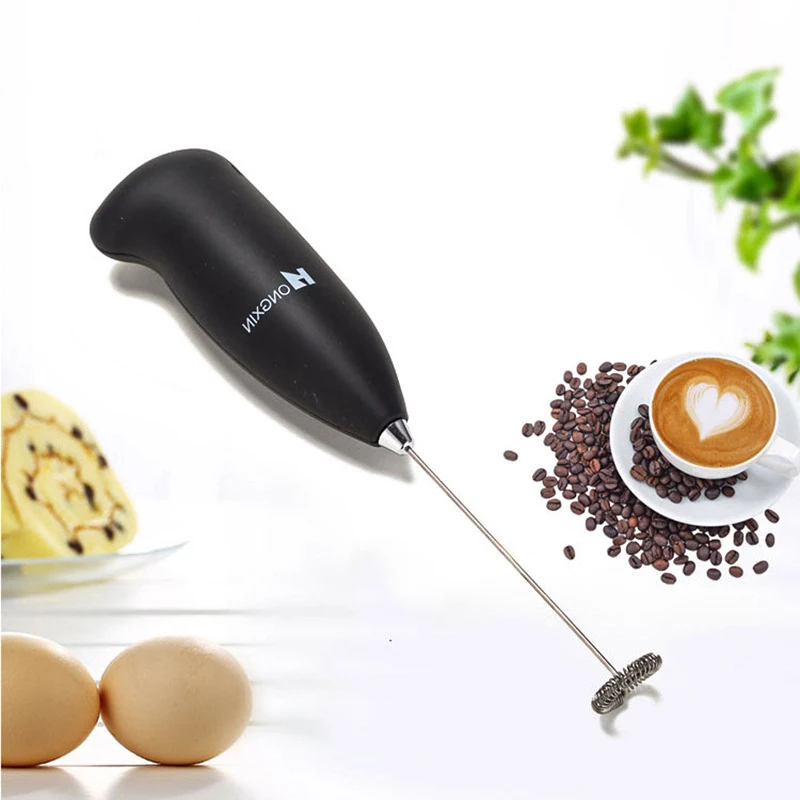 Stainless Steel Milk Frothing Pitcher 550ml and Handheld Battery Operated Electric Foam Maker, Perfect For Latte / Cappuccino