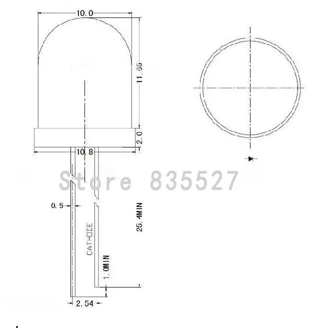 100 pz/lotto F10 Rotonda 10mm bianco caldo giallo Nebbia Nebbia LED Super perline Lampada Luce brillante Emitting Diode DIP Per Il FAI DA TE luci di testa