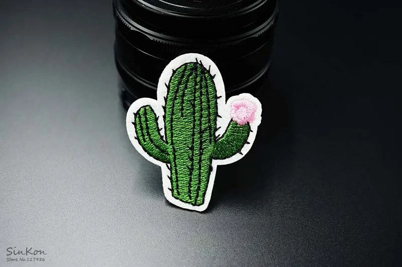 Cactus Size:4.3x5.1cm DIY Patches Cloth Patch Embroidered Cute Badges  Hippie Iron On Cartoon Patches For Clothes Sticker - AliExpress 15