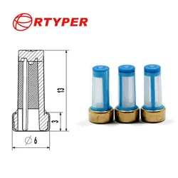 100/200 pcs / bag 6*3*13mm Fuel Injector Micro Basket Filter Fit for Chevrolet GMC car engine 11005