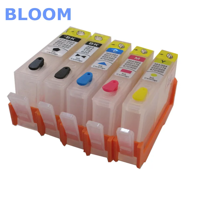 BLOOM compatible 364 364XL refillable ink cartridge For HP  Photosmart C5393 C5388 C5370 C5373 D5468 D5463 D5460 D7560 6525 7520