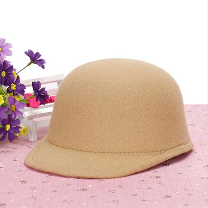 Vintage Winter Fedoras hat for female Equestrian cap Parent child cap lady girls homburg cute Women\'s hat baseball cap 6colors