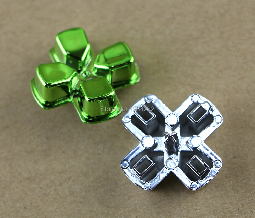 50pcs/lot 8 colors full Chrome cross button controller button For PS4 Wireless Controller