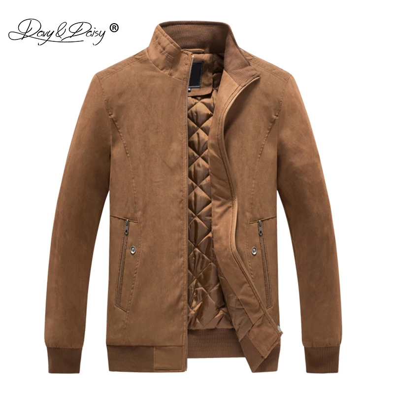 

DAVYDAISY 2019 New Arrival Autumn Winter High Quality Man Jacket Faux Leather Warm Thick Coat Men Bomber Jackets 3XL-6XL JK095