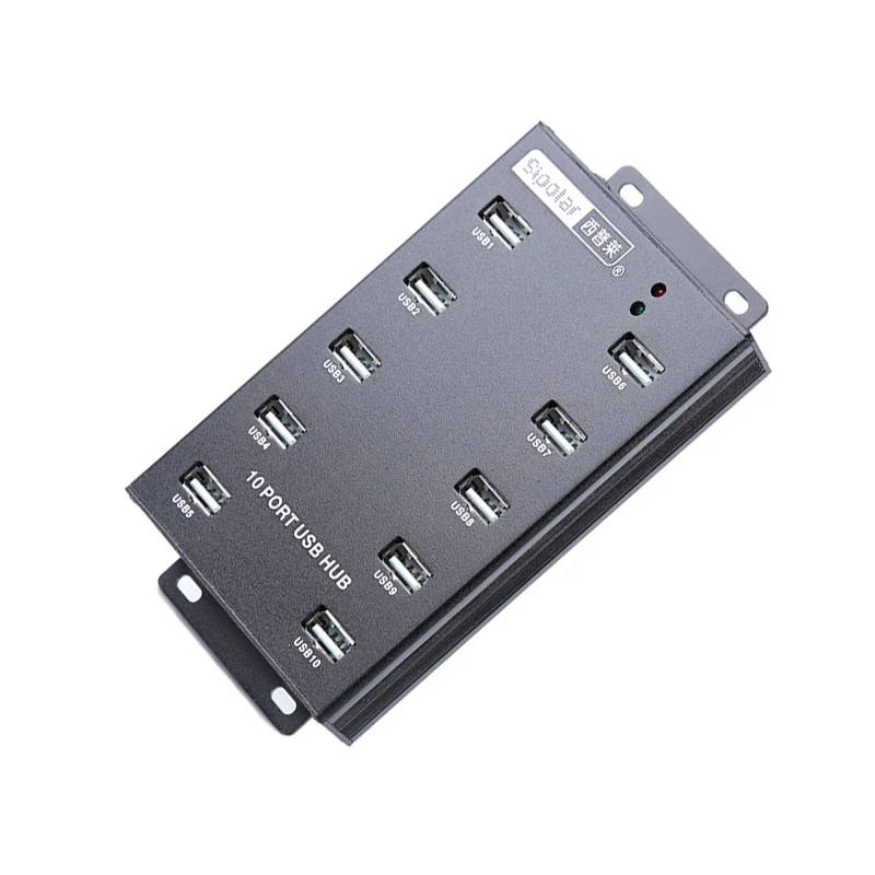 

Sipolar 10 ports industrial wall and desk metal USB 2.0 hub powered por hub with power supply for Litecoin Bitcoin Miners A-300